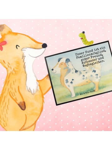 Mr. & Mrs. Panda schreibtischunterlage Hund Australien Shepherd ... in Weiß