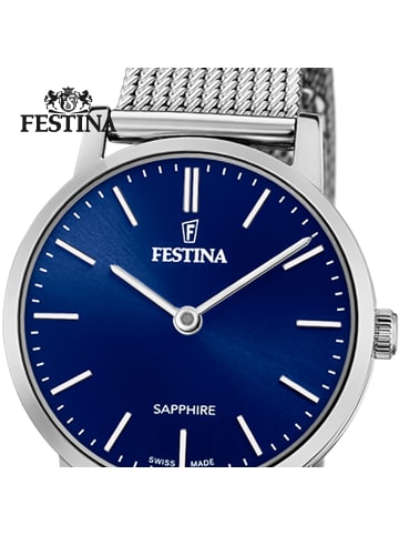 Festina Analog-Armbanduhr Festina Swiss Made silber klein (ca. 29mm)
