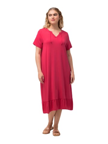 Ulla Popken Jerseykleid in dunkel rosa