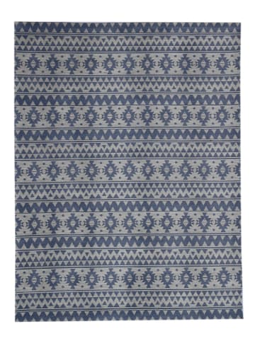 Kayoom Kurzflor Teppich Sunny 210 in hellblau - rechteckig
