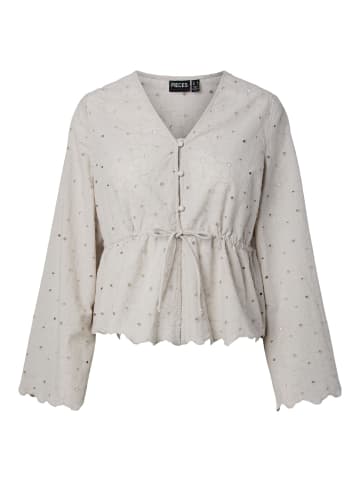 Pieces Bluse in Silver Lining