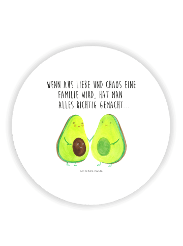 Mr. & Mrs. Panda Magnet für Kühlschrank Avocado Pärchen mit Spruch in Weiß