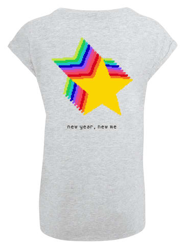 F4NT4STIC T-Shirt SIlvester Party Happy People Only in grau meliert