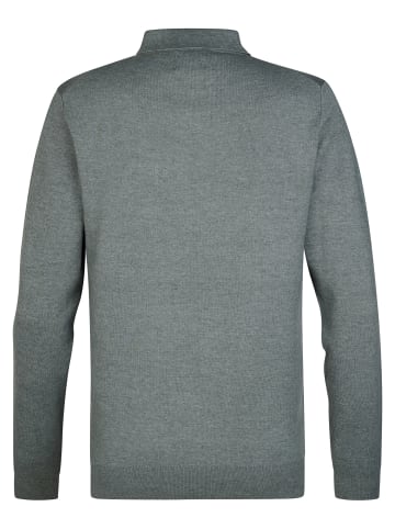 Petrol Industries Strukturstrickpolo steelfield in Grün