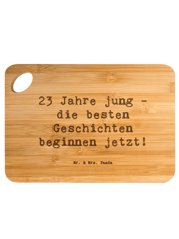 Mr. & Mrs. Panda Schneidebrett Spruch 23. Geburtstag Geschichten... in Braun
