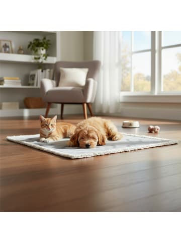 Feandrea Tierdecke Basco in Grau - (B)73 x (H)1 x (T)63 cm