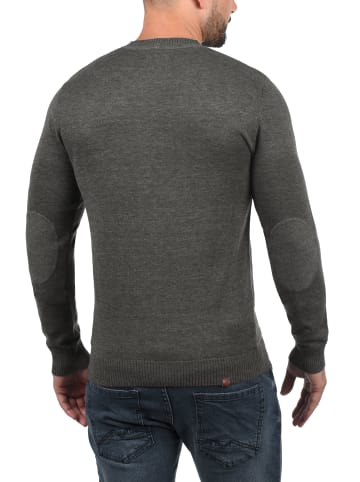 BLEND Strickpullover BHLars 20703347ME Strickpulli mit aufgestickten Ellenbogenpatches in Grau