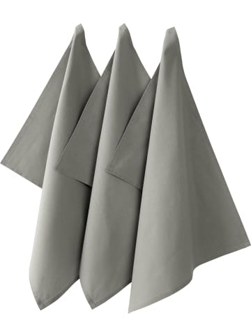 REDBEST Baumwolle Geschirrtuch 3er-Pack Seattle in grau