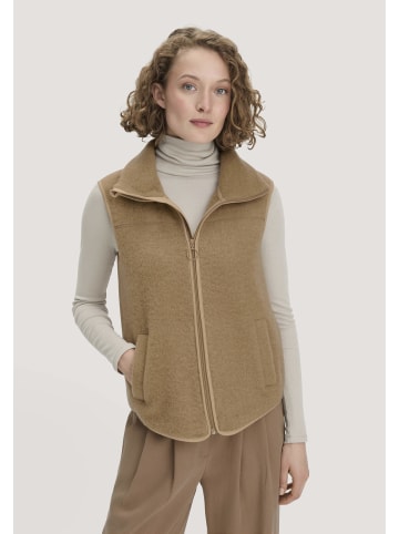 Hessnatur Wollfleece Weste in camelbraun
