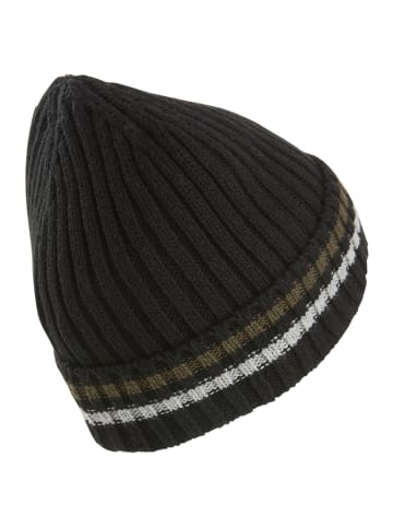 Man's World Strickmütze in schwarz-grau-grün
