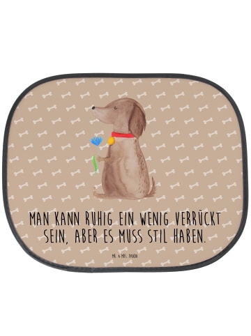 Mr. & Mrs. Panda Auto Sonnenblende Hund Blume mit Spruch in Hundeglück