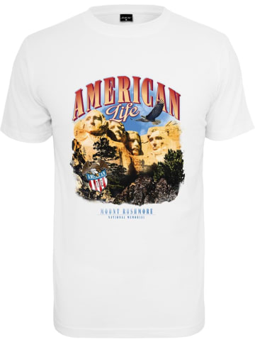 Mister Tee T-Shirt "American Life Mount Roushmore Tee" in Weiß