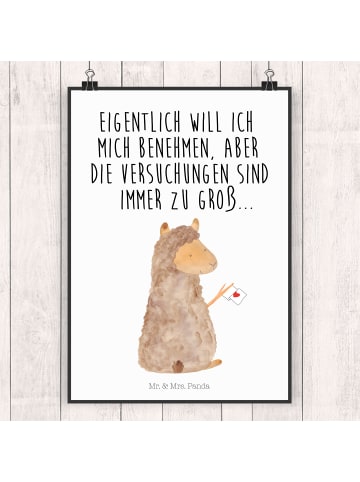 Mr. & Mrs. Panda wanddeko Alpaka Fahne mit Spruch in Weiß