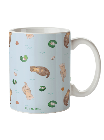 Mr. & Mrs. Panda Kaffeebecher Otter Muschel ohne Spruch in Blau