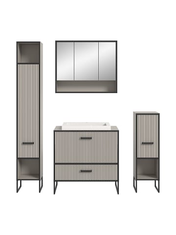 ebuy24 Badmöbelset Bagno (4-teilig) Grau 170 x 48 cm
