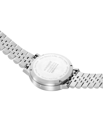 Mondaine Herrenuhr stop2go mit Stahlband 41 mm Weiß / Silber