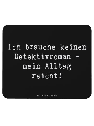 Mr. & Mrs. Panda Mauspad Spruch Detektivin Alltag mit Spruch in Schwarz