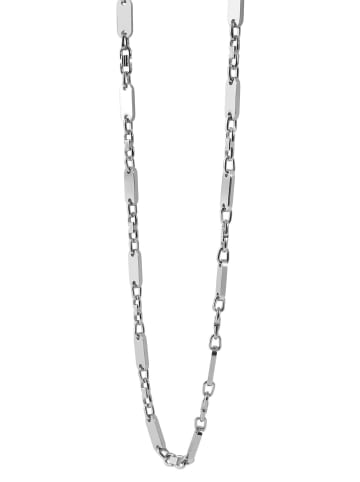 Adeliás Unisex Halskette – Plattenkette aus Edelstahl in silber