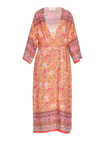 gaya Women Kimono in Orange Multicolor