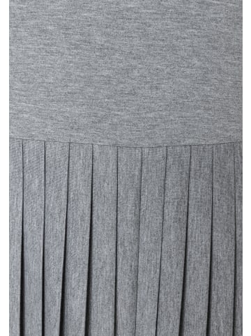 More & More midilanges Shirt-Schlupfkeid, plissiert in warm grey melange