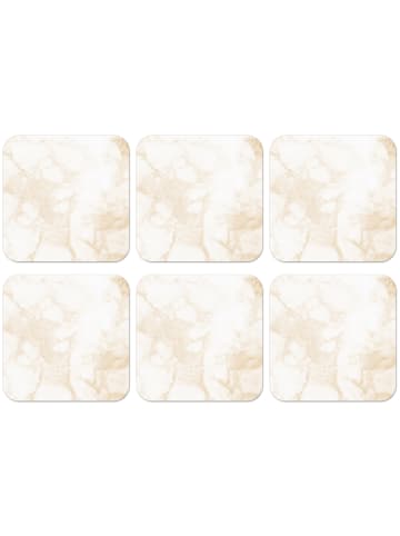 OnlyWow Glasuntersetzer 6er-Set Marmor