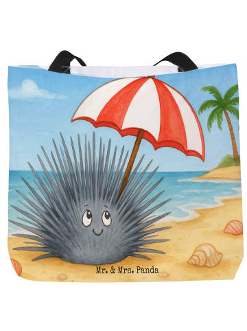 Mr. & Mrs. Panda Reisetasche Seeigel Design ohne Spruch in Weiß
