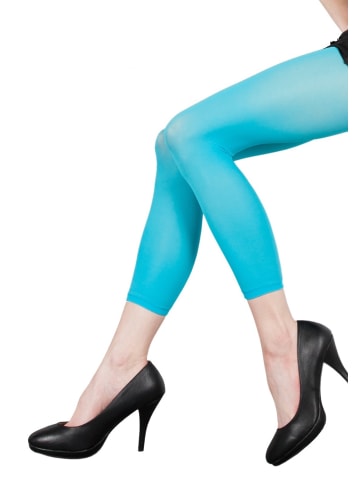 Cotton Prime® 3/4 Capri-Leggings 40 den in Türkis