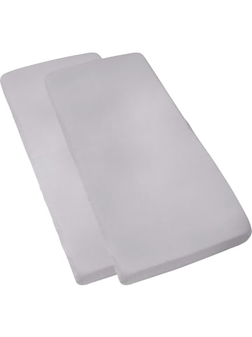 Erwin Müller Single-Jersey Kinder-Spannbettlaken im 2er-Pack Murnau in grau
