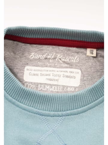 Band of Rascals Sweat " Off My Shoulders " in arctic-blue-blue