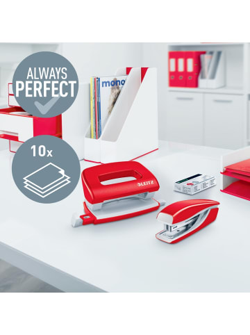 Leitz Schreibtisch-Set Nexxt Wow Heftgerät+Locher rot