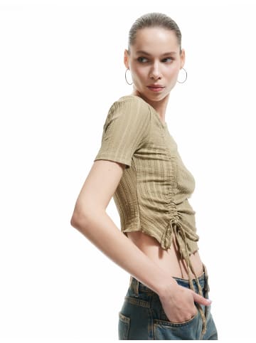 KOTON BLUSE SS in Khaki