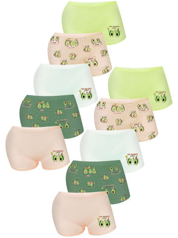 LOREZA 10er Set Pantys - Avocado - Bunt