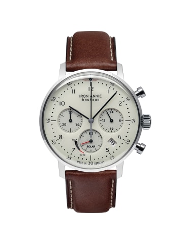 Iron Annie Armbanduhr Herren-Armbanduhr Bauhaus Solar Chronograph 5086 in beige