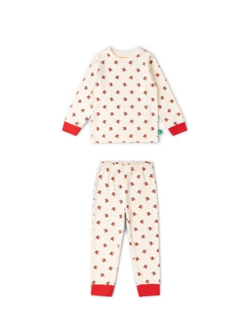 Little Green Radicals Pyjama aus Bio-Baumwolle in Creme