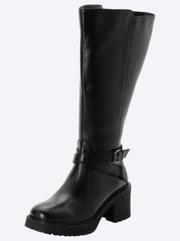 sheego Weitschaftstiefel in schwarz