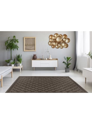 Flachgewebe Teppich Saliha 325 in Grau Braun
