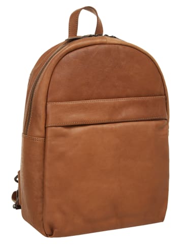 X-ZONE Rucksack echt Leder in cognac