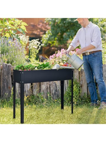 COSTWAY Hochbeet 100x30x80cm in Anthrazit