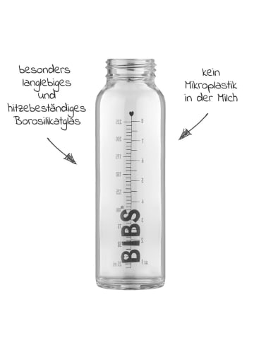 BIBS Glas-Flasche 2er Pack Baby Bottle Complete in rosa