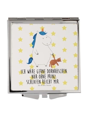 Mr. & Mrs. Panda Schminkspiegel Einhorn Teddy mit Spruch in Weiß