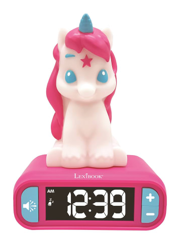 Lexibook Einhorn 3D-Nachtlicht-Wecker mit Soundeffekten