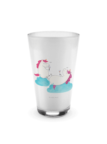 Mr. & Mrs. Panda Blümchentailglas Einhorn Sekt ohne Spruch in Transparent