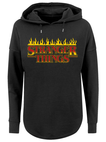 F4NT4STIC Oversized Hoodie Stranger Things Fire Logo Men Netflix TV Series in schwarz