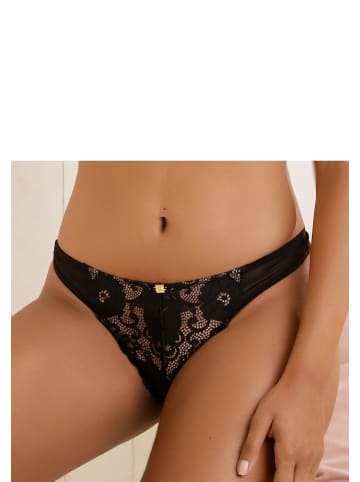 JETTE String in schwarz-caramel