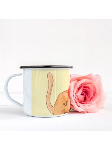 Mr. & Mrs. Panda Haferl Katze Wolle ohne Spruch in Gelb Pastell