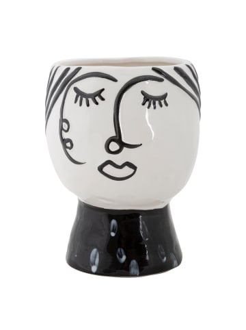 Mauro Ferretti Schwarz-weiße Porzellanvase Ø 14x18 cm