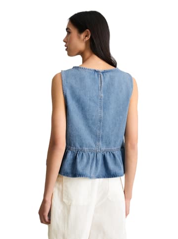 Marc O'Polo DENIM Crayfish Capsule Jeans-Volant-Bluse in Medium Blue