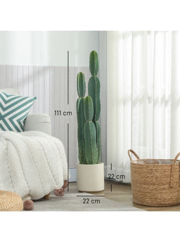 HOMCOM Kunstpflanze-25L x 25B x 111H cm-Grün