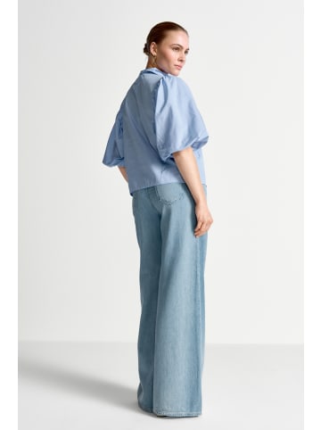 Rich & Royal Bluse in blau weiß