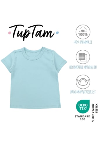 TupTam Baby Kurzarm T-Shirt 5er Set in blau/grün